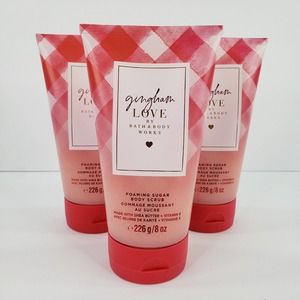 x3 GINGHAM LOVE Foaming Sugar Body Scrub Exfoliating Bath & Body Works